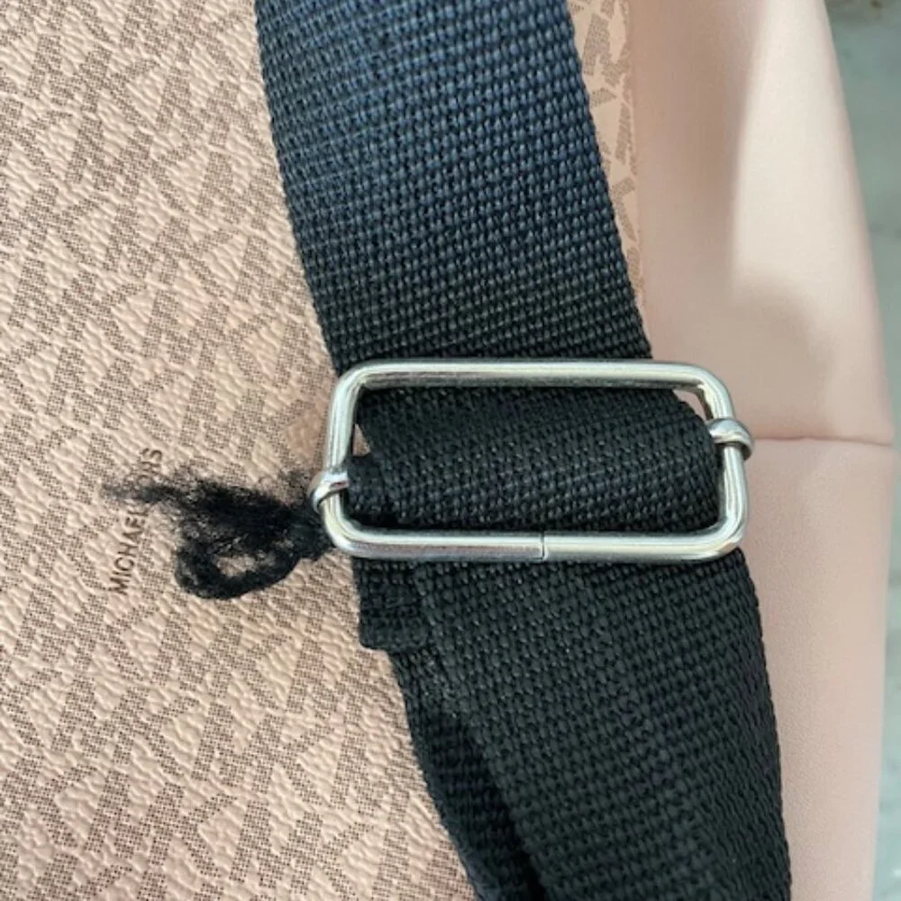 MICHAEL KORS Blush Pink Logo Monogram Backpack - Picture 16 of 16